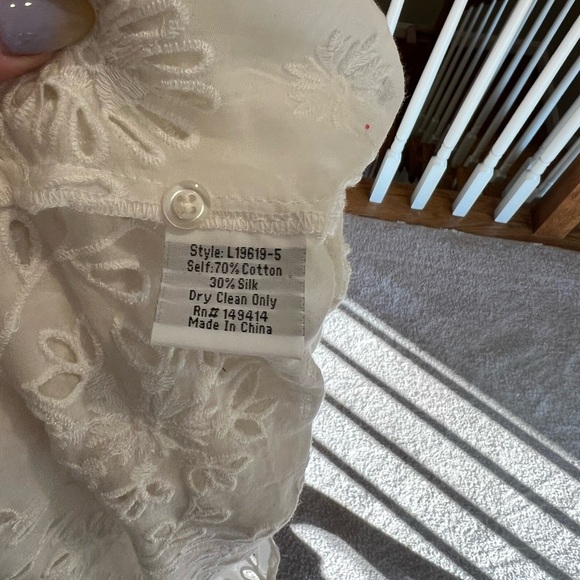 Johnny Was Jade line River Eyelet Blouse, L, NWT - Picture 6 of 10